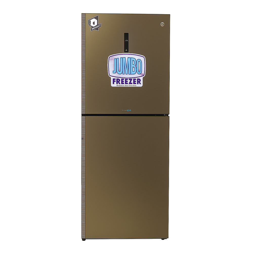 PEL GLASS DOOR DIGITRON INVERTER REFRIGERATOR Model 6460GD SILVER STRIP GRAY